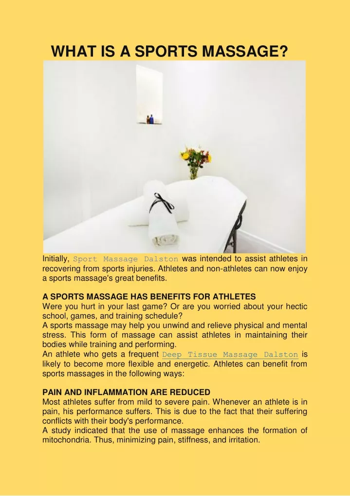 what is a sports massage