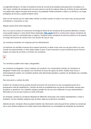 ¿Hay que cambiar las cerraduras al cambiarse de casa?