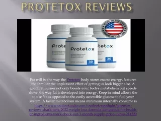 fat will be the way the protetox body stores