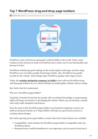 top 7 wordpress drag and drop page builders