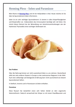 henning pless selen und paranu sse