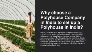 Best Polyhouse Company in India
