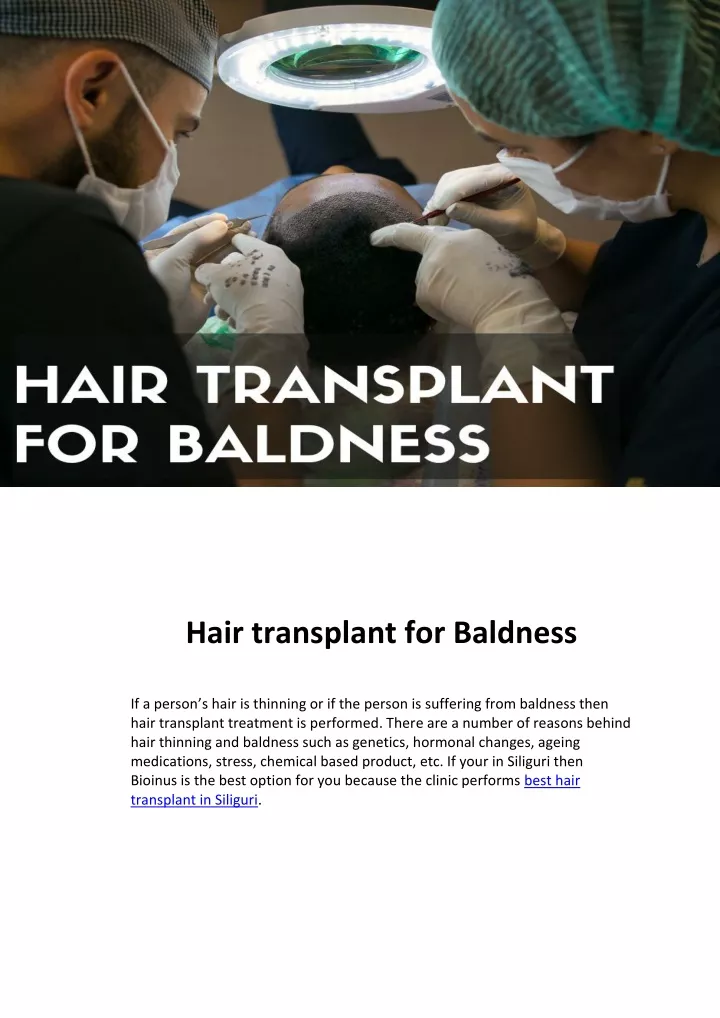 hair transplant for baldness