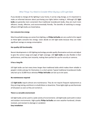 what things you need to consider when buying