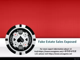 fake estate sales exposed