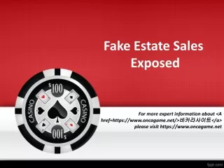 fake estate sales exposed
