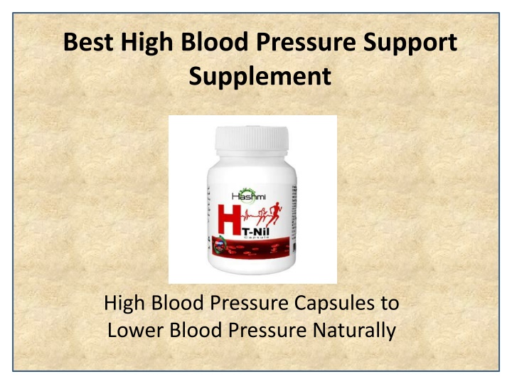 best high blood pressure support supplement