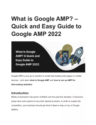 what is google amp quick and easy guide to google
