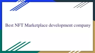 Best NFT Marketplace development company