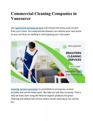 commercial cleaning companies in vancouver