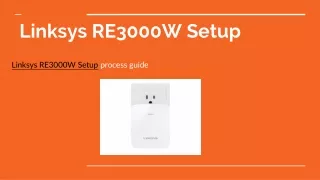 Linksys RE3000W Setup