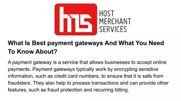 what is best payment gateways and what you need