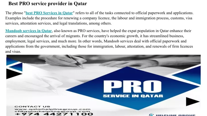 best pro service provider in qatar