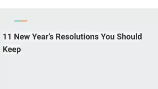 11 new year s resolutions you should keep