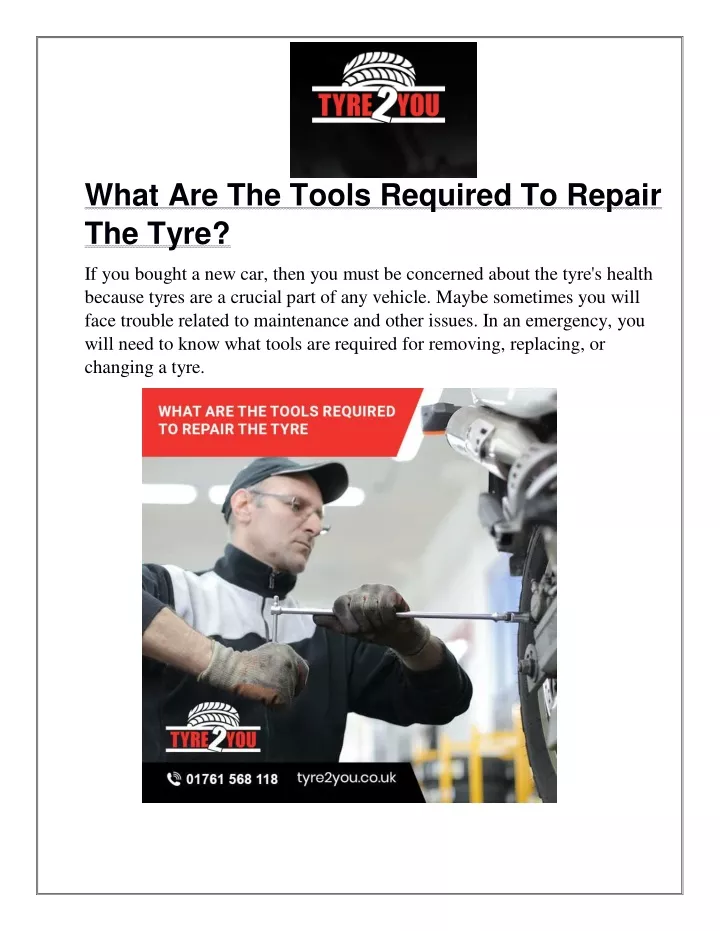 what are the tools required to repair the tyre