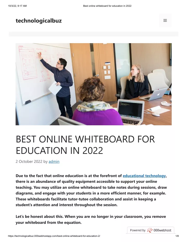 PPT - Best Online Whiteboard For Education In 2022 PowerPoint ...