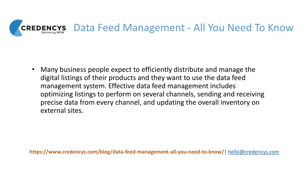 PPT - Data Feed Management - All You Need To Know PowerPoint ...