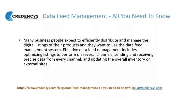 data feed management all you need to know