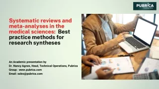 systematic reviews and meta analyses