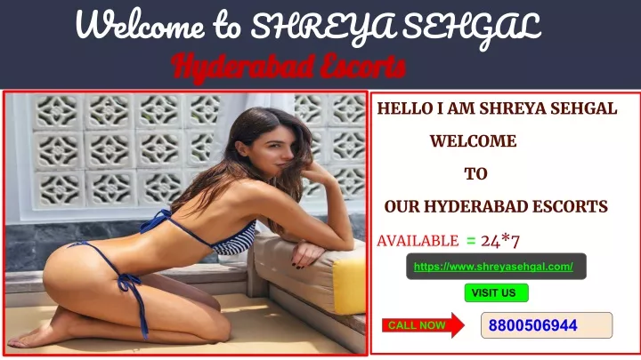 welcome to shreya sehgal hyderabad escorts