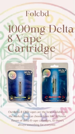 Delta 8 Vape - 1000mg Vape Cartridge | Folcbd