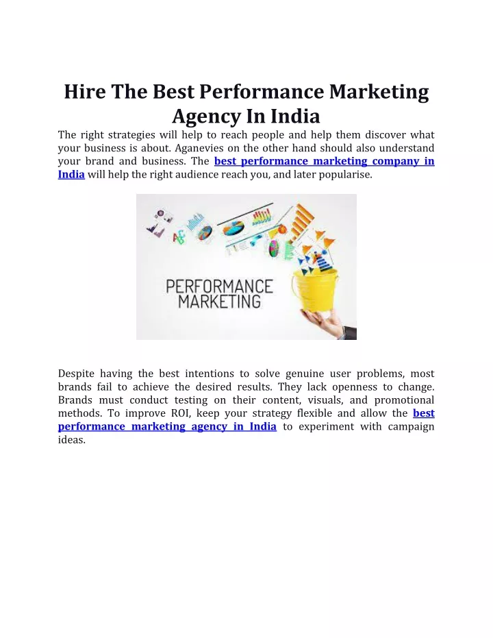 hire the best performance marketing agency