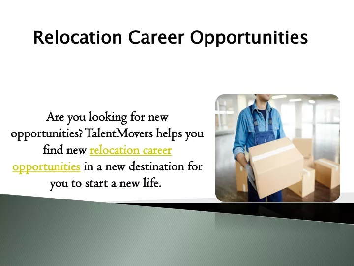 relocation career opportunities