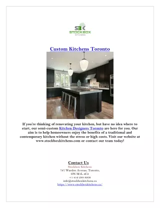 Custom Kitchens Toronto | Canadian Kitchen Cabinets