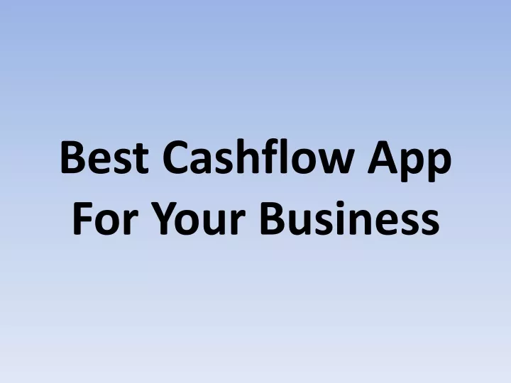 best cashflow app for your business