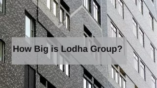 how big is lodha group