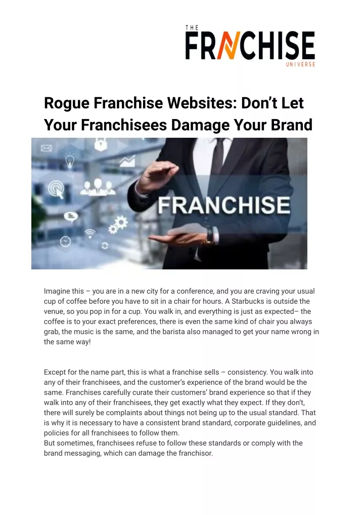 rogue franchise websites don t let your