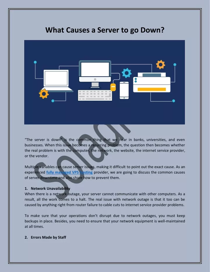 what causes a server to go down