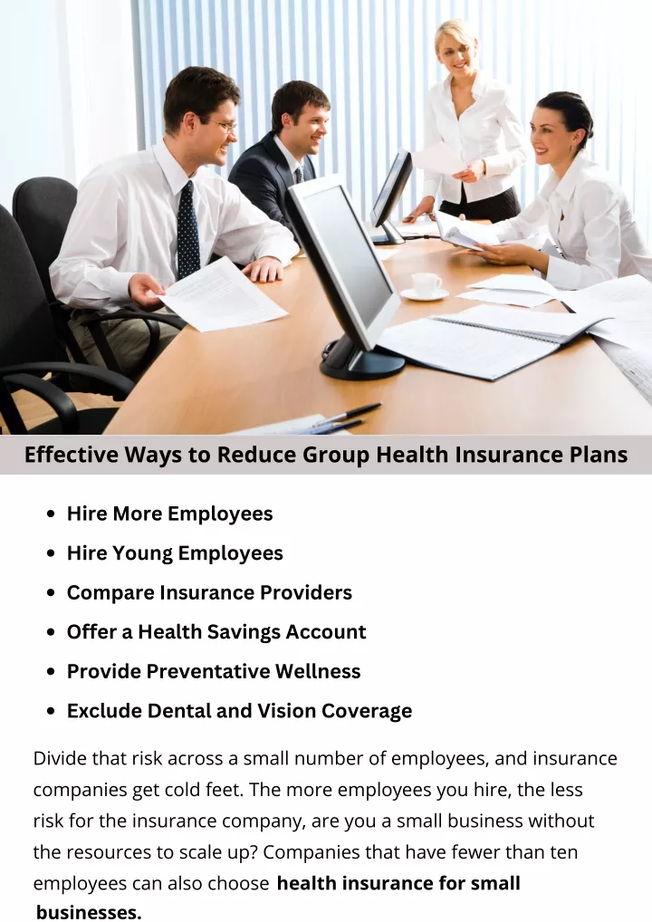 effective ways to reduce group health insurance