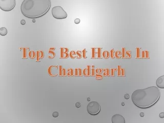 TOP 5 HOTELS IN CHANDIGARH- city heart