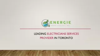 Electricians and Electrical Services in Toronto