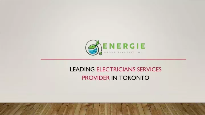 leading electricians services provider in toronto