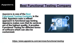 best functional testing company