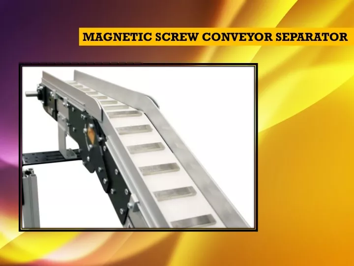 magnetic screw conveyor separator