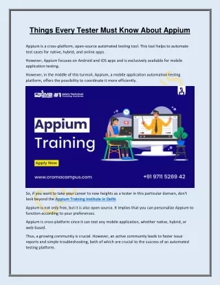 things every tester must know about appium