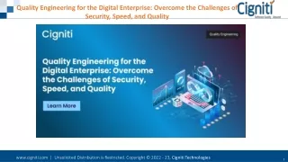 Quality Engineering for the Digital Enterprise: Overcome the Challenges