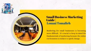 How To Market Your Small Business | Louaai Tomalieh and Tomalieh