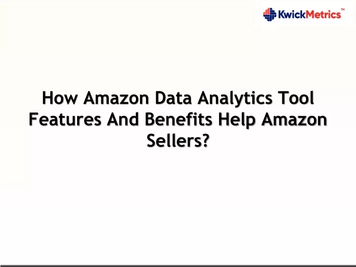 how amazon data analytics tool features