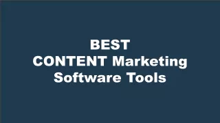 Content Marketing Software Tools