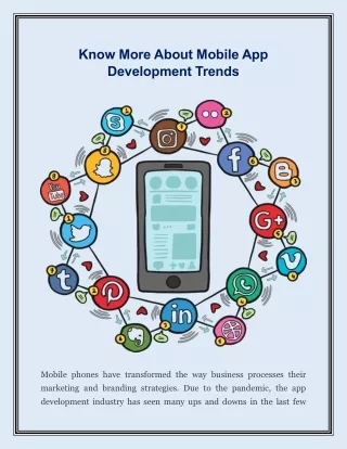 know more about mobile app development trends