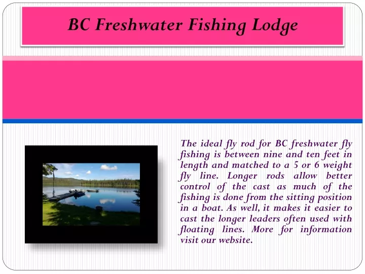 bc freshwater fishing lodge