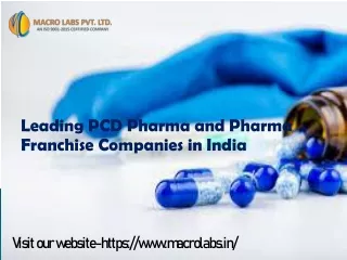 Pharma Franchise and PCD Pharma Companies in India