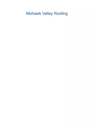 mohawk valley roofing