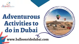 Best Adventurous Activities to do in Dubai