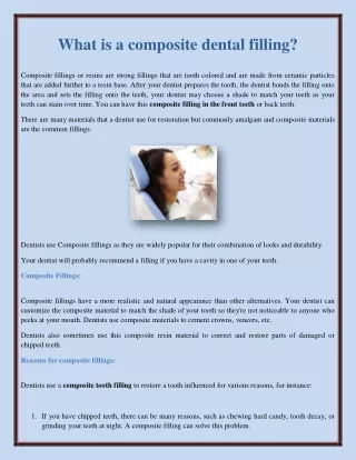 what is a composite dental filling