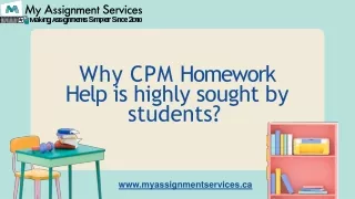 why cpm homework